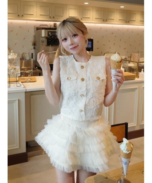 Darich（ダーリッチ） スカート コルセットデザインボリュームチュール