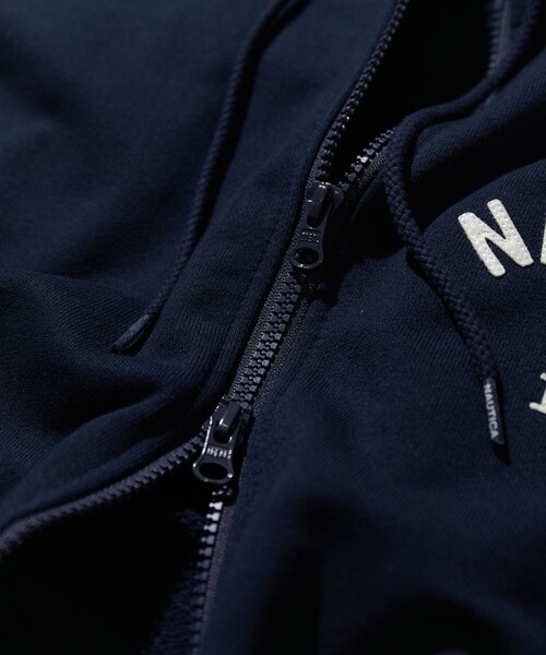 「NAUTICA」 ジップアップパーカー MEDIUM ネイビー メンズの画像