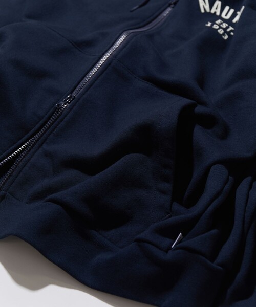 「NAUTICA」 ジップアップパーカー MEDIUM ネイビー メンズの画像