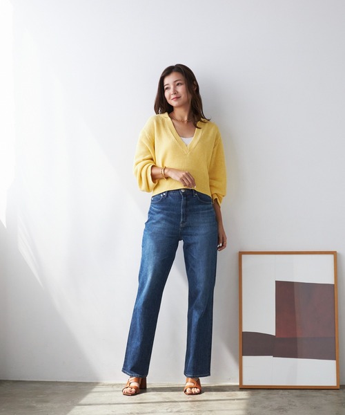 「YANUK」 デニムパンツ 22inch インディゴブルー レディース