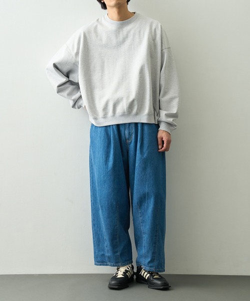 トレーナー スウェット 「MARKAWARE/マーカウェア」HUGE SHORT SWEAT メンズの画像