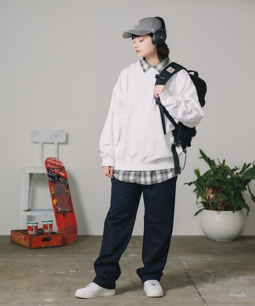 「CROSS & STITCH」 スウェットカットソー X-LARGE ダークブルー メンズ_画像9