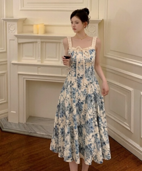 gossip!ロサンゼルス ワンピース 「Y2Kガーリー」小柄さん向けレトロ花