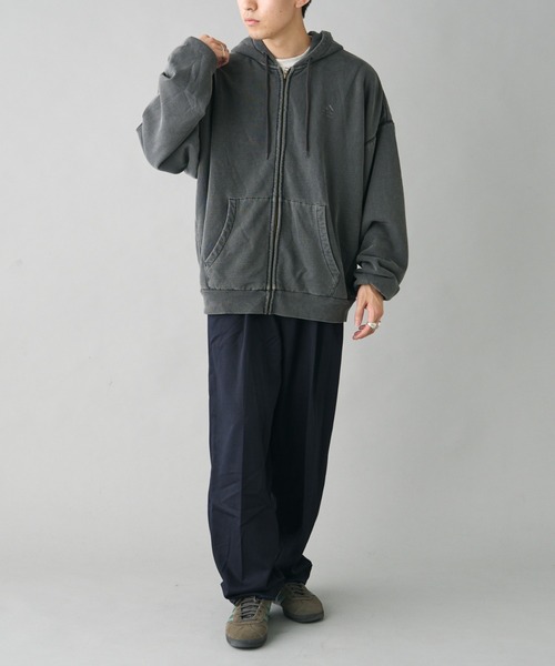 「Franklin Climbing」 ジップアップパーカー LARGE ライトグレー メンズ_画像6