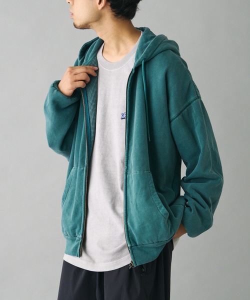 「Franklin Climbing」 ジップアップパーカー LARGE ライトグレー メンズ_画像9