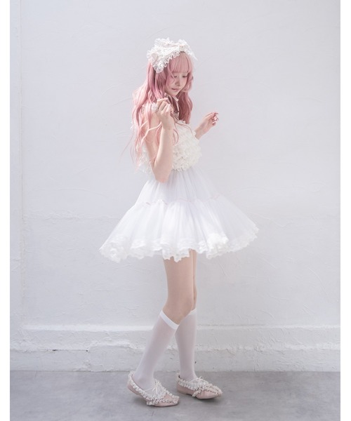 ワンピース lacy tulle camisole onepieceの画像