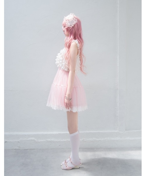 ワンピース lacy tulle camisole onepieceの画像