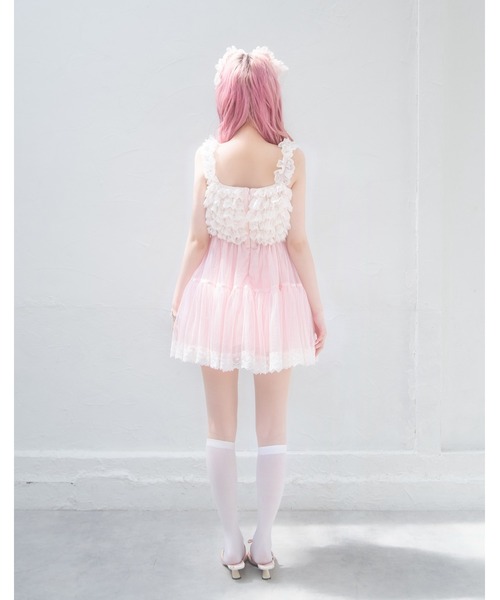ワンピース lacy tulle camisole onepieceの画像
