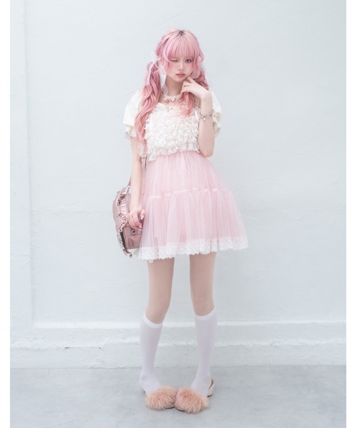 ワンピース lacy tulle camisole onepieceの画像