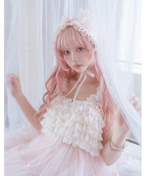 ワンピース lacy tulle camisole onepieceの画像