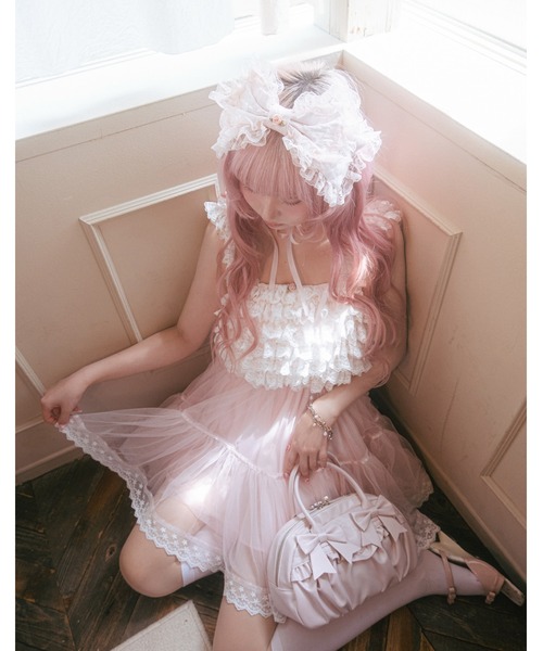 ワンピース lacy tulle camisole onepieceの画像