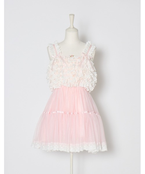 ワンピース lacy tulle camisole onepieceの画像