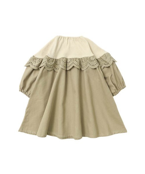 「Biquette Club」 「KIDS」ドッキングワンピース 120cm ベージュ キッズ_画像2