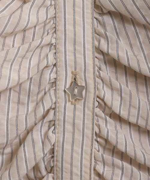 hazyl ブラウス シャツ gather design short sleeve shirt / ギャザー 