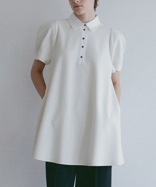 ROUND SLEEVE POLO TOPS レディース | MANOF | 05
