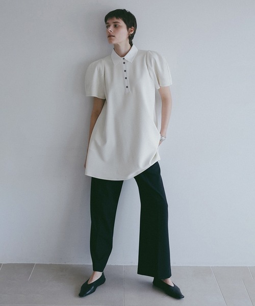 ROUND SLEEVE POLO TOPS レディース | MANOF | 06