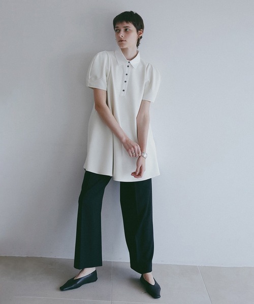 ROUND SLEEVE POLO TOPS レディース | MANOF | 07