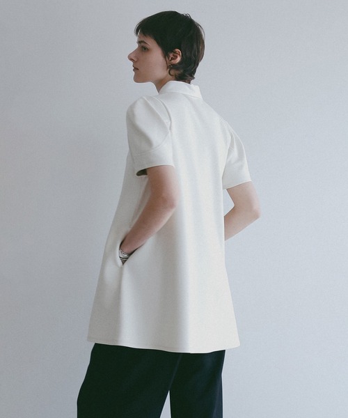 ROUND SLEEVE POLO TOPS レディース | MANOF | 08
