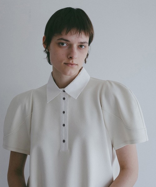 ROUND SLEEVE POLO TOPS レディース | MANOF | 10