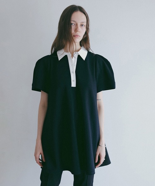 ROUND SLEEVE POLO TOPS レディース | MANOF | 14