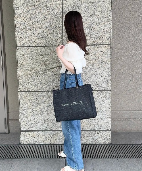 Maison de FLEUR（メゾンドフルール） トートバッグ ツイードキャリー