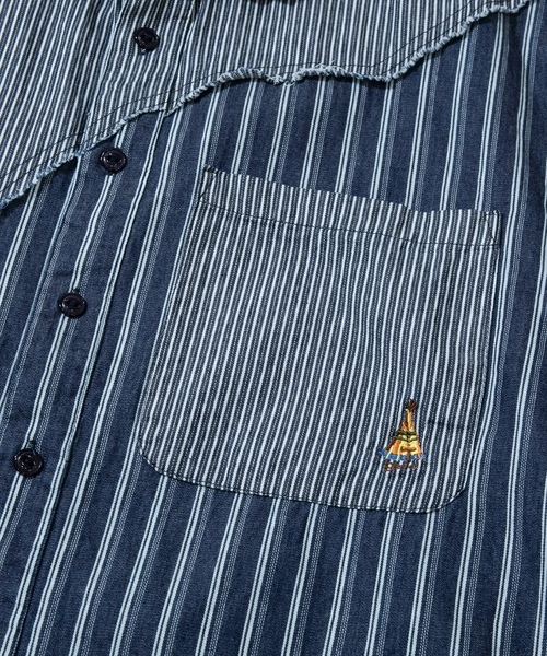 「go slow caravan」 長袖シャツ MEDIUM サンドベージュ メンズ_画像4