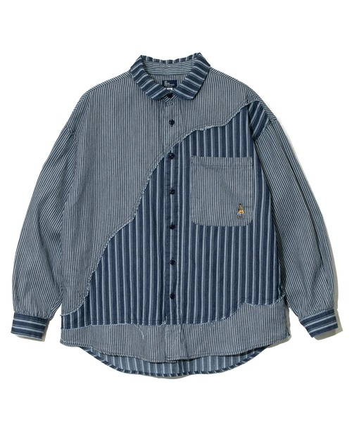 「go slow caravan」 長袖シャツ MEDIUM サンドベージュ メンズ_画像9