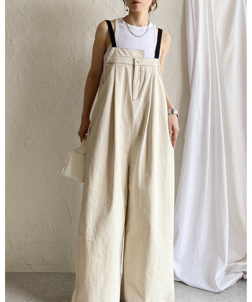 She's Closet サロペット オーバーオール 綿ツイルフロントタック