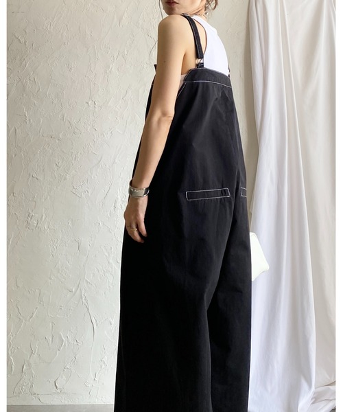She's Closet サロペット オーバーオール 綿ツイルフロントタック