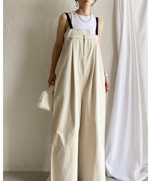 She's Closet サロペット オーバーオール 綿ツイルフロントタック