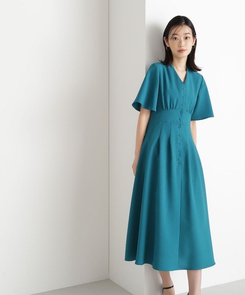 「NATURAL BEAUTY BASIC」 半袖ワンピース SMALL ネイビー レディース_画像3