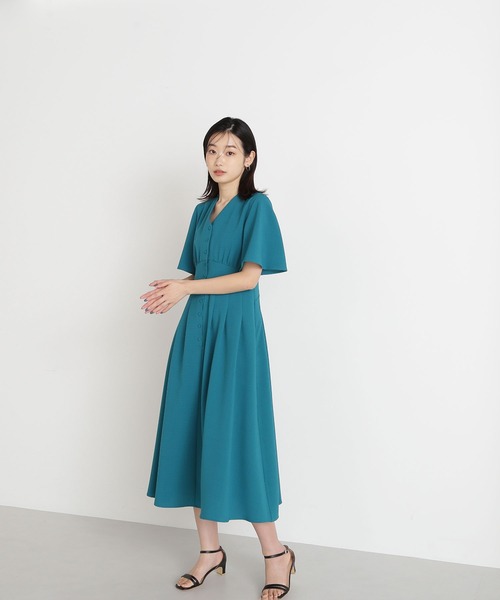 「NATURAL BEAUTY BASIC」 半袖ワンピース SMALL ネイビー レディース_画像5
