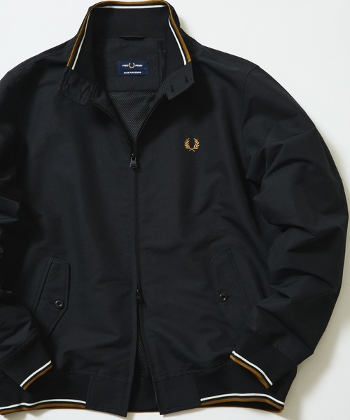 Fred Perry ブラック ジップアップジャケット FRED PERRY（フレッドペリー） ブルゾン アウター 「別注」FRED PERRY
