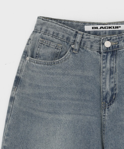 「BLACKUP」 デニムパンツ LARGE ライトブルー レディース_画像5