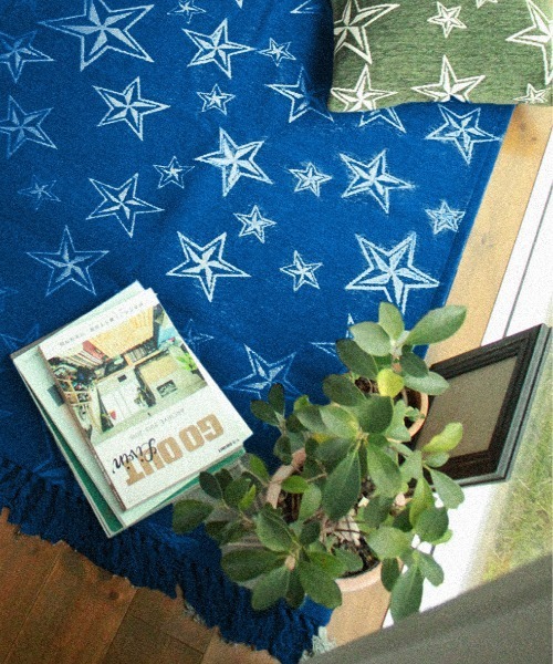 RILY Rag Mat ラグマット　青 BRID ラグ ラグマット .ブリッド スターフリンジ / STAR FRINGE