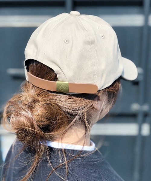 キャップ 帽子 「wears original」STONE WASHED TWILL CAP 本革 ベルト