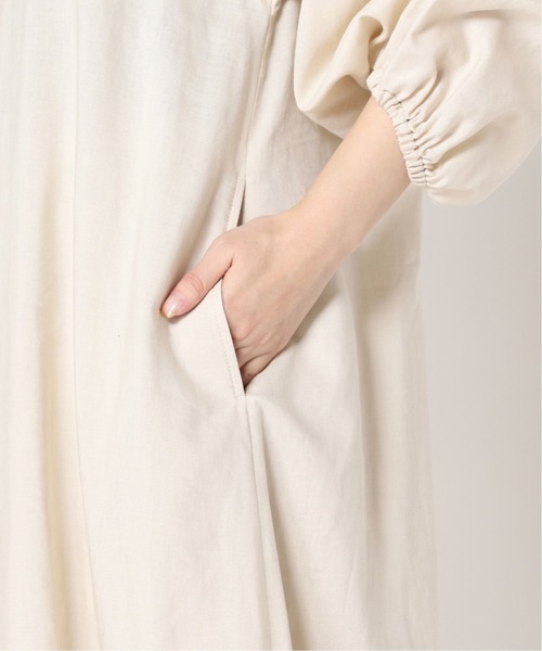 SLOBE IENA（スローブイエナ） ワンピース リネン混ニュアンスネック