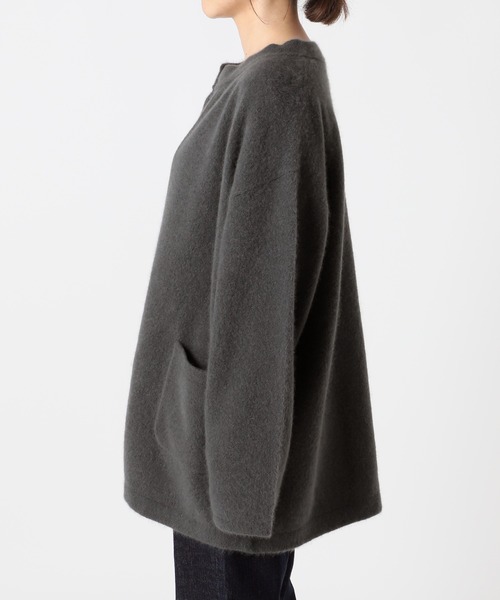 slobe iena アンゴラ混シャギークルーネックカーディガン SLOBE IENA（スローブイエナ） カーディガン アンゴラ混シャギークルー