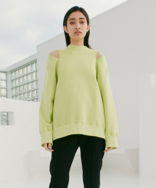 憧れ Zip Sweatsh Tシャツ Detail Tシャツ ジップディティールスウェット トップス
