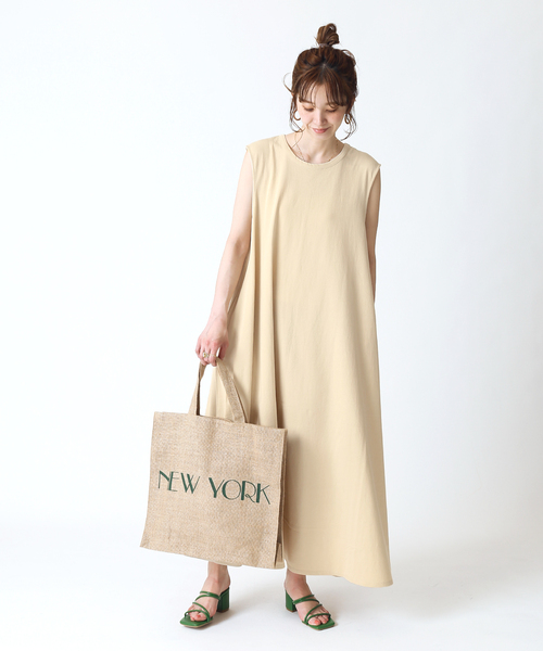 B.C STOCK ワンピース ノースリーブフレアワンピース : ZOZOTOWN