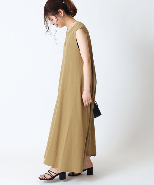 B.C STOCK ワンピース ノースリーブフレアワンピース : ZOZOTOWN
