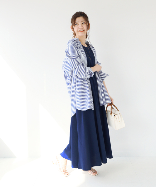 B.C STOCK ワンピース ノースリーブフレアワンピース : ZOZOTOWN
