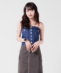 Chick チューブトップ ベアトップ Denim Bustier / デニム