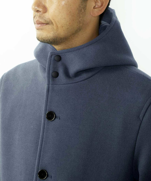 MEN'S MELROSE ブルゾン アウター ジャージーメルトンフーデッド