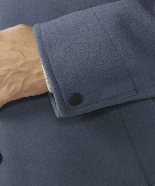 【チャコールグレー】ジャージーメルトンフーデッドブルゾン MEN'S MELROSE ブルゾン アウター ジャージーメルトンフーデッド