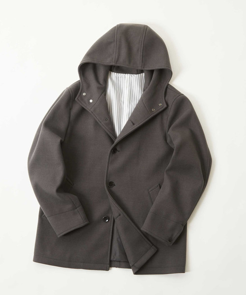 MEN'S MELROSE ブルゾン アウター ジャージーメルトンフーデッド