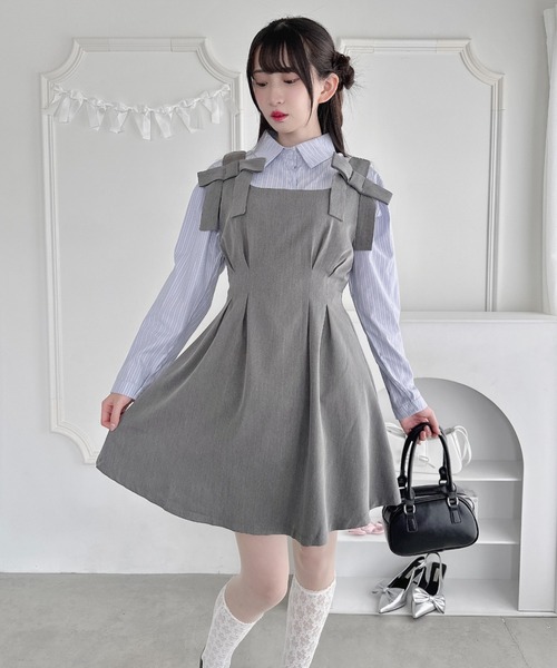 POUR VOUS ウエスト タック フレア ドレス ワンピース ネイビー 楽天市場】ウエストタック フレアドレス パーティードレス 結婚