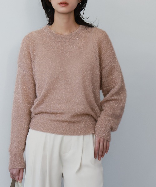 ELFRANK ニット セーター ラメニットプルオーバー レディース
