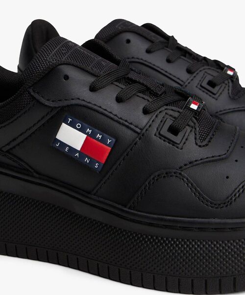   JEANS★Vulcanized プラットホーム スニーカー TOMMY JEANS スニーカー レトロバスケットプラットフォーム