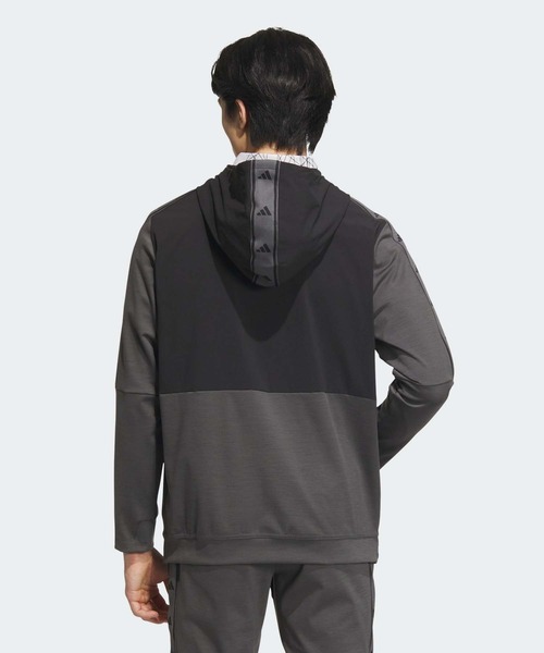 adidas コート ジャケット ファブリックミックスストレッチ
